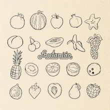 Frutarián ovoce ve čtverci