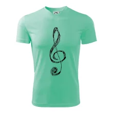 Houslový klíč kreslený