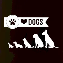 I love dogs - tlapka