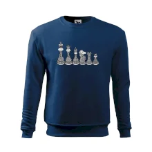 Šachové figurky v řadě - kreslené