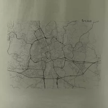 Černobílá mapa Brno