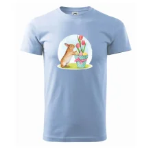 Velikonoční zajíček tulipány