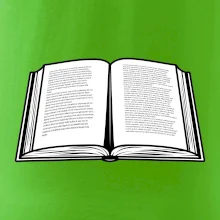 Kniha černobílá otevřená s textem