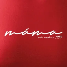 Psací nápis máma s ročníkem