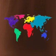 Světové kontinenty bez názvů - barevné