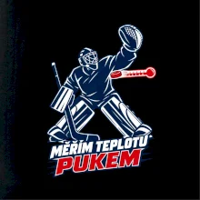 Hokejový teploměr pukem