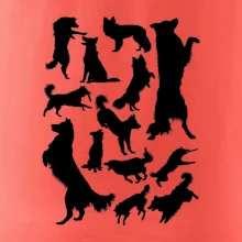 Border kolie siluety