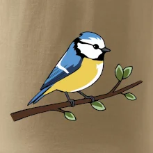 Sýkorka modřinka na větvi