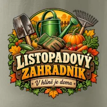 Listopadový zahradník v hlíně je doma