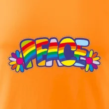 Peace nápis duhový