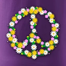 Peace symbol kopretiny