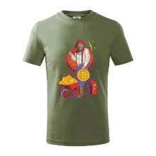 Horník těží bitcoiny