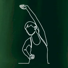 Protahující se žena jedním tahem