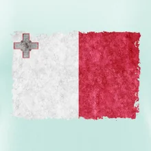 Vlajka Malta okousaná