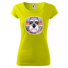 Knírač - fenka a květiny