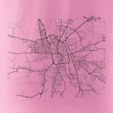 Mapy měst černobílé Budějce