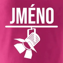 Jméno a nápis na zádech - stage crew