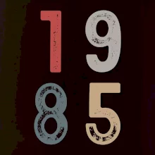 Vintage číslice 1985