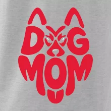Dog mom nápis v hlavě