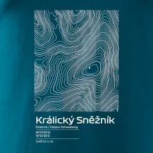 Králický Sněžník - vrstevnice v obdélníku