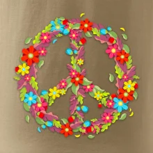 Peace symbol červené květiny