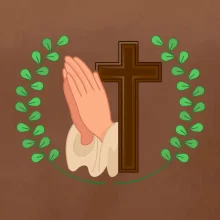 Věnec - kříž a modlení