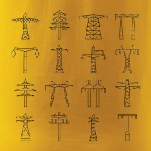 Typy stožárů vysokého napětí