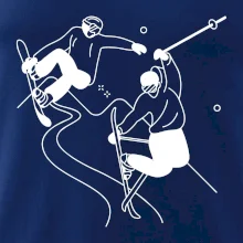 Lyžovaní - kresleny obrázek