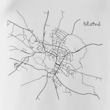 Černobílá mapa Blatná