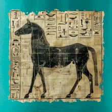 Egyptské hieroglyfy kůň