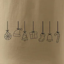 Rodinná vánoční trička  - Vánoční ozdoby na provázku