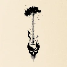 Kytara strom a lebka