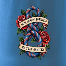Horolezecké pojištění ve tvaru osmičky