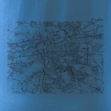 Mapy měst černobílé Praha