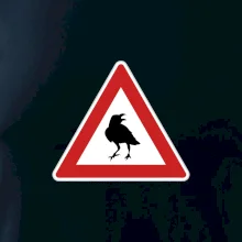 Dopravní značka - Pozor havran