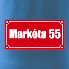 Jméno a věk - uliční cedule - červená