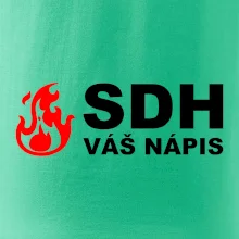 SDH nápis (oheň, název sboru - vlastní nápis)