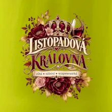 Listopadová královna s vínem a květinami