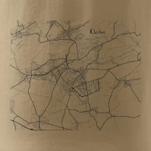 Černobílá mapa Kladno