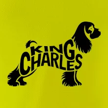 Kavalír king Charles španěl nápis v těle