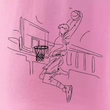 Basketbalista jedním tahem - výskok