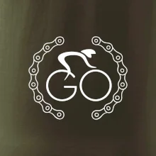 Logo cyklisty a řetěz