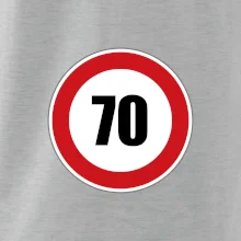 Dopravní značka - omezení rychlosti 70