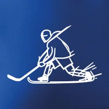 Kreslený hokejista tučnou fixou