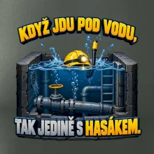 Instalatér pod vodou s hasákem