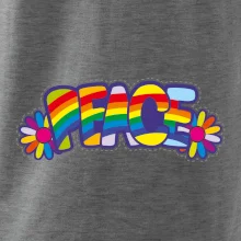 Peace nápis duhový