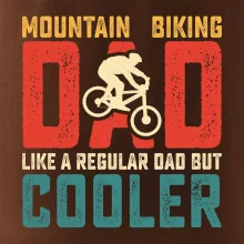 Mountain biking dad like a regular dad