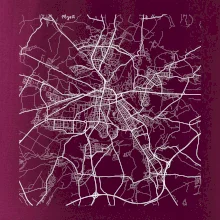 Mapy měst černobílé Plzeň