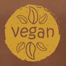 Vegan hnědá kruh