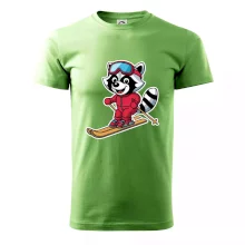 Mýval na lyžích - kreslený